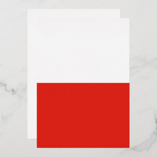 Invitación Con Relieve Metalizado Bandera de Polonia