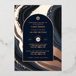 Invitación Con Relieve Metalizado Bar Mitzvah Invitación Real Relieve metalizado Aga