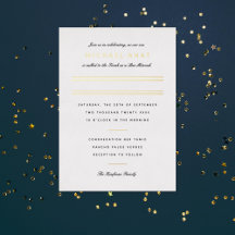 Bar Mitzvah minimalista franja dorada