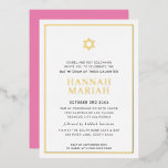 Invitación Con Relieve Metalizado BAT MITZVAH Relieve metalizado rosa moderno minima<br><div class="desc">por kat massard Invitación moderna con "Relieve metalizado dorado brillante" para la celebración MITZVAH de su hijo. Fácil actualización de la plantilla usted mismo Envíame un correo electrónico para encontrar elementos coincidentes y combinaciones de colores alternativas - kat@simplysweetpaperie.com</div>