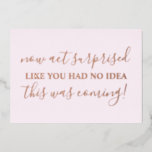 Invitación Con Relieve Metalizado Be My Bridesmaid Funny Act Suprise Photo<br><div class="desc">caligrafía de guión de moda.</div>