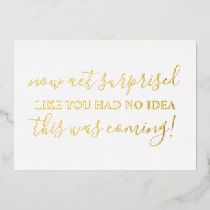 Invitación Con Relieve Metalizado Be My Bridesmaid Funny Act Suprise Photo Relieve m
