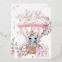 Bebé Elefante Floral Rosa Flor