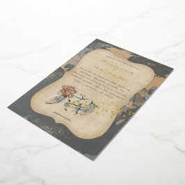 Invitación Con Relieve Metalizado bicicleta tándem rústica mapa mundial boda