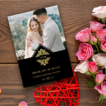 Black Initials Moda dorada Lace Boda romántico