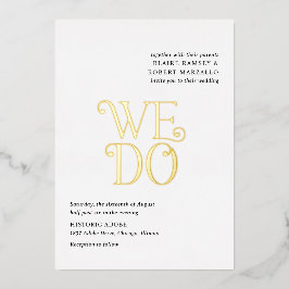 Invitación Con Relieve Metalizado Blaire Black White Modern Boda