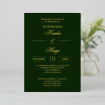 Invitación Con Relieve Metalizado Blue gold foil Spanish Wedding<br><div class="desc">Blue gold foil wedding invitation in Spanish</div>