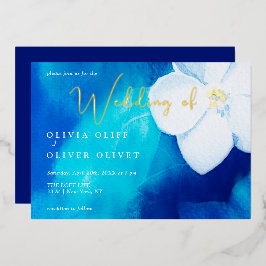 Invitación Con Relieve Metalizado Boda Afecto de Primavera