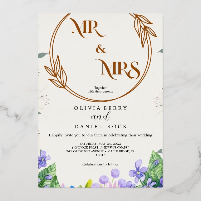Invitación Con Relieve Metalizado Boda blanco premium (Reverso )