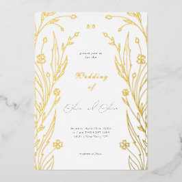 Invitación Con Relieve Metalizado Boda Blue Buttercup