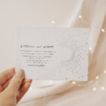 Invitación Con Relieve Metalizado Boda Celestial de las estrellas plateadas de media<br><div class="desc">Invitación a una boda celestial con una hermosa luna de luna de plata con estrellas de plata a juego en Relieve metalizado sobre un fondo blanco emparejado con fuentes elegantes. Fácil de personalizar y usted puede elegir entre muchos artículos de esta colección en nuestra tienda.</div>