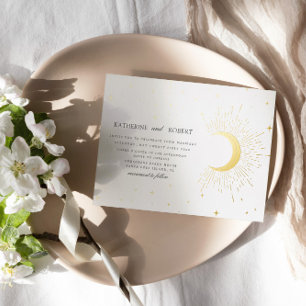 Invitación Con Relieve Metalizado Boda Celestial de las estrellas plateadas de media