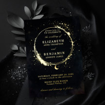 Boda Celestial Elegante Caprichosa de Oro