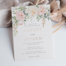 Boda con Hojas de Rosa y Oro de Marfil