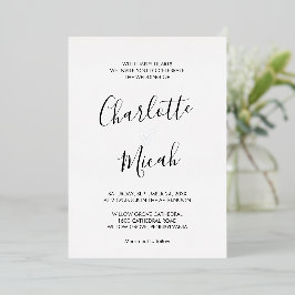 Invitación Con Relieve Metalizado Boda de Corazón de Papel de Plata Dibujado a Mano