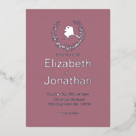 Invitación Con Relieve Metalizado Boda de destino de Alaska