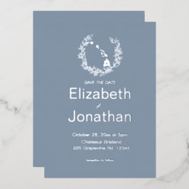 Invitación Con Relieve Metalizado Boda de destino de silueta estatal de Hawaii