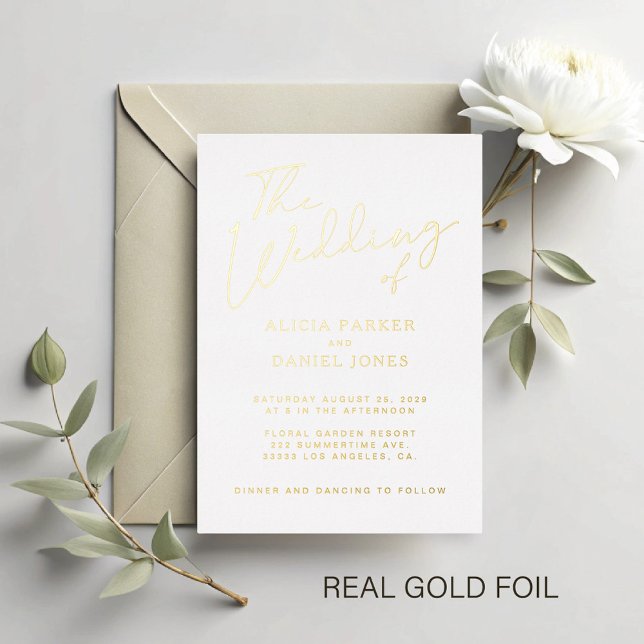 Invitación Con Relieve Metalizado Boda de escritura de caligrafía de Relieve metaliz (Subido por el creador)