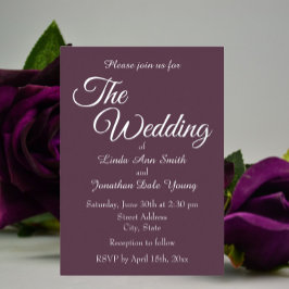 Invitación Con Relieve Metalizado Boda de estilo simple de ecompador