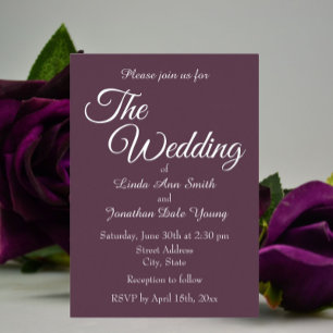 Invitación Con Relieve Metalizado Boda de estilo simple de ecompador