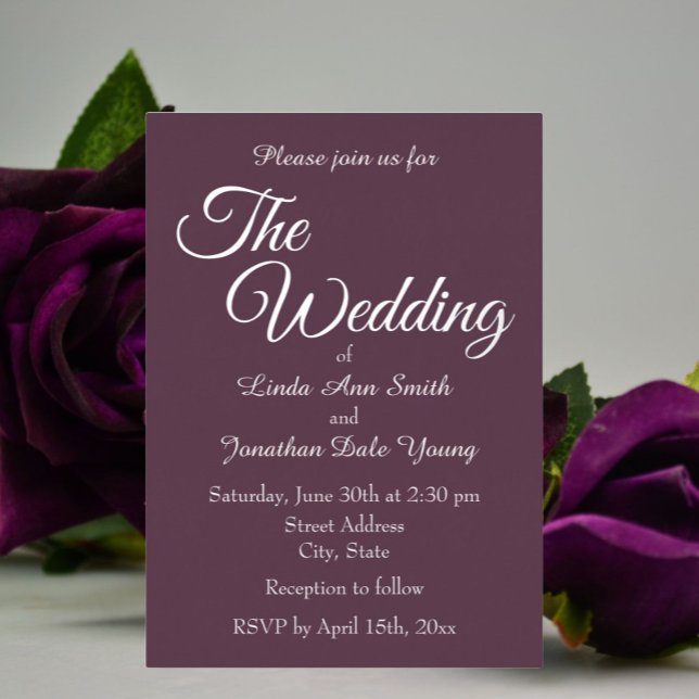 Invitación Con Relieve Metalizado Boda de estilo simple de ecompador (In Situ Wedding)