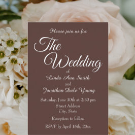 Invitación Con Relieve Metalizado Boda de estilo simple de tazas