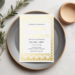 Invitación Con Relieve Metalizado Boda de Fiesta Papel Picado Boho<br><div class="desc">Invitación a la boda de la Fiesta Papel Picado en México</div>