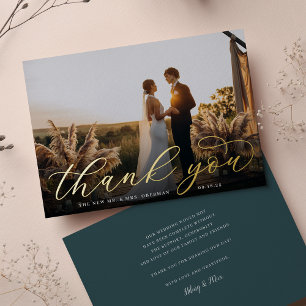Invitación Con Relieve Metalizado Boda de guión de Relieve metalizado dorado Foto Ta