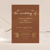Boda de guión moderno marrón boho