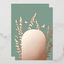 Boda de hojas y mariposas de jardín elegante 