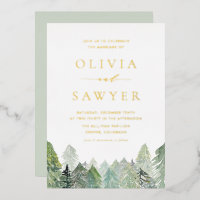 Boda de Invierno de la Selva Nevada Evergreen