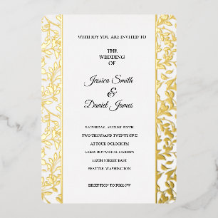 Invitación Con Relieve Metalizado Boda de la Vid 