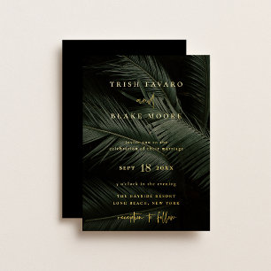 Invitación Con Relieve Metalizado Boda de los Trópicos Melancólicos