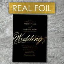 Boda de lujo negra elegante y con clase de oro rea