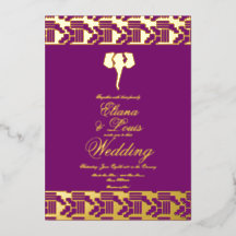 Boda de marcas de elefante de oro africano presion