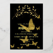 Boda de mariposa de rama dorada