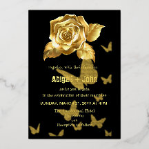 Boda de mariposa rosa dorada