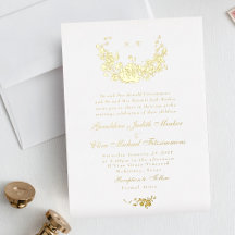 Boda de Monograma de Corona de Oro Real Sutil Eleg