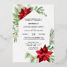 Boda de Navidad con Acuarela Botánica
