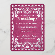 Boda de Papel Picado Rosa