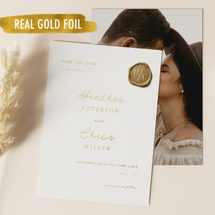 Invitación Con Relieve Metalizado Boda De Relieve metalizado dorado Único Moderno Gu