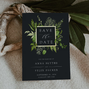Invitación Con Relieve Metalizado Boda de Relieve metalizado Wild Meadow Guardar la