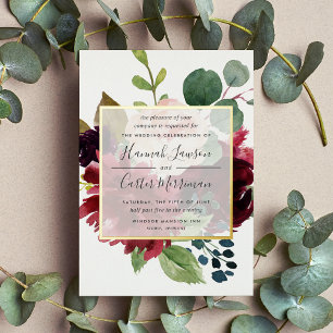 Invitación Con Relieve Metalizado Boda de sangre radiante