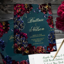 Boda de tono de joya zafiro azul turquesa dorado B