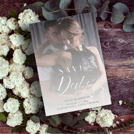 Invitación Con Relieve Metalizado Boda de Transparencia Moderno Personalizado guión 