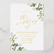 Boda de Vegetación Acuarela
