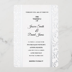 Invitación Con Relieve Metalizado Boda de Vid