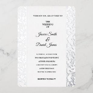 Invitación Con Relieve Metalizado Boda de Vid