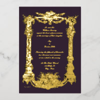 Boda del marco peatonal del rococo barroco vintage