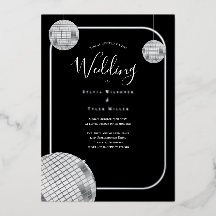 Boda Disco Retro Plata Negra